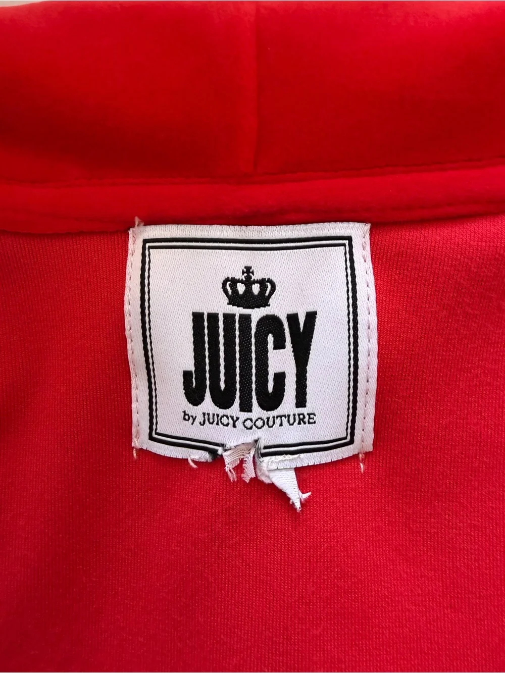 Juicy Couture Velour Track Jacket Hoodie Red Gold Crown Y2K Loungewear Comfy XXL